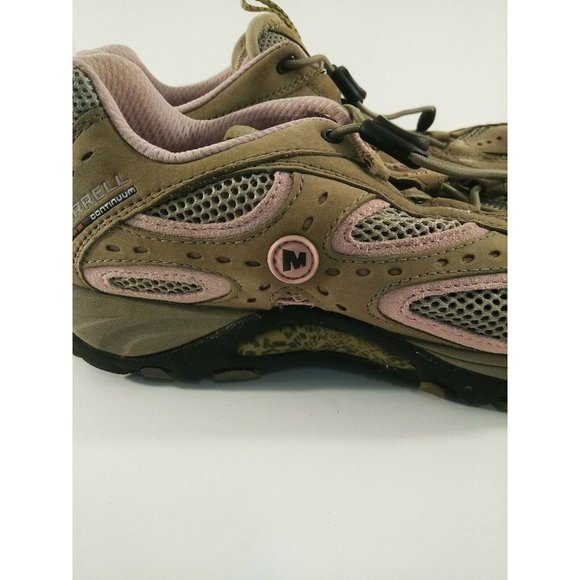 Women's Merrell Hiking Shoe Size 9 Tan and Pink - Picture 9 of 12
